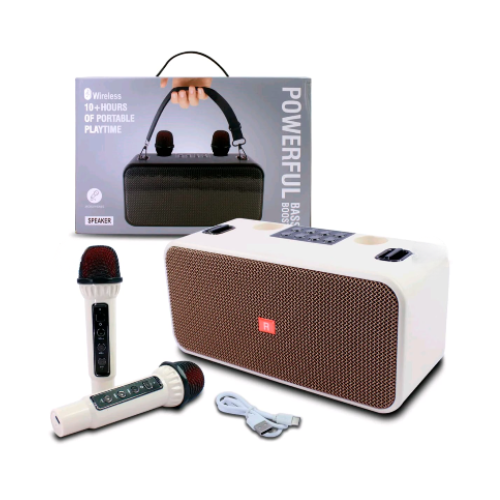 Bocina Karaoke Portatil + 2 Mics